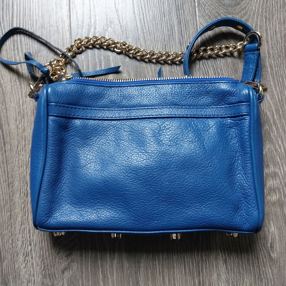 Rebecca minkoff mini MAC crossbody bag. Gold hardware + blue leather - Picture 2 of 9